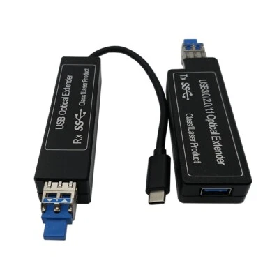 Mini USB 3.0/2.0/1.1 Pigtailed Type C over Fiber Extender to Max 820 FT - Image 1 of 4