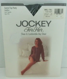 Vintage Pantyhose Size Small Tall NOS Tuxedo Black Control Top Sheer 1996 - Picture 1 of 2