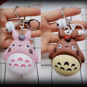 2-Pack My Neighbor TOTORO Purse Bag Charm Keychain with Bell Clip Backpack Hang