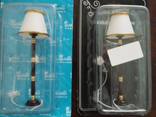 Lampade da terra in miniatura casa bambole, nuovo 2x