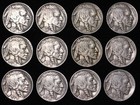 All 12 Nice Coins 1934 - 1938 P D S Buffalo Nickels 5c! Short Set! Free P/H