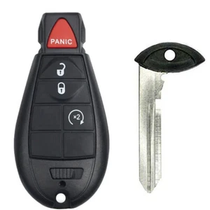 for Dodge RAM Jeep Keyless Entry Remote Key Shell Fob and Emergency Key 4 Bttons - Foto 1 di 1