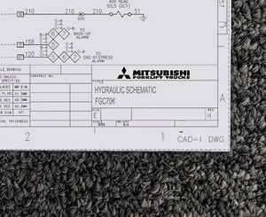 Mitsubishi Forklift FGC70K Hydraulic Schematic Manual Diagram - Picture 1 of 1