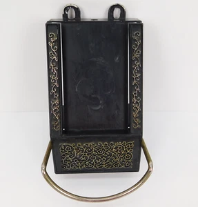 VTG Retro Wind up Music Box PHONE HANDLE REST Put your caller on "hold" w/ music - Picture 1 of 18