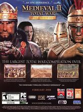 Medieval II Total War 2 PC original 2009 publicité authentique SEGA RTS jeu vidéo promo