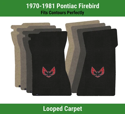 Alfombrillas delanteras Lloyd Classic Loop para Pontiac Firebird '70-81 con Firebird Bird Foto 1 de 4