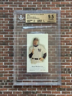 2006 Allen & Ginter Bazooka Mini /25 - Graded Gem Mint Alex Rodriguez - Image 1 of 3