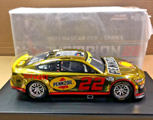 Joey Logano #22 Shell Pennzoil Champion 2022 Mustang 1 of 240 Color Chrome