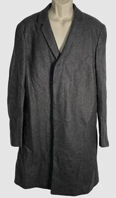 $8995 KNT by Kiton Men's Gray Solid Cashmere Overcoat Jacket Size 58 - Image 1 of 4