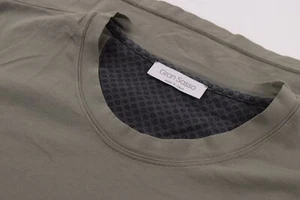 Gran Sasso NWT Crew Neck T Shirt Short Sleeve Size 50 M In Muddy Green W/ Blue - Picture 1 of 8
