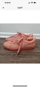 Puma Junior Damen Lachs Wildleder Dessert Blume Classic Supreme Schuhe Größe 6,5C - Bild 1 von 6