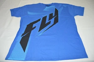 Fly Racing Herren Grafik T-Shirt Rundhals Kurzarm Dunkelblau Gr. S Neu ohne Etikett - Bild 1 von 4