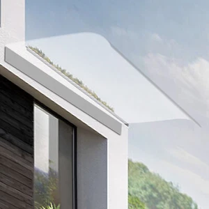 Toldo curvo toldo exterior protector UV montado en la pared puerta delantera ventana cubierta - Imagen 1 de 20