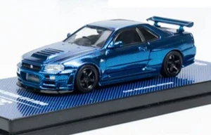 NISSAN Skyline GT-R (R34) - CLDC Exclusiv  - blue carbon - INNO 1:64 - Picture 1 of 6
