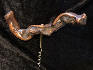 Abridor de botellas de vino de madera a la deriva tornillo de corcho hombre cueva bar mercancía madera barra salón - Imagen 1 de 4