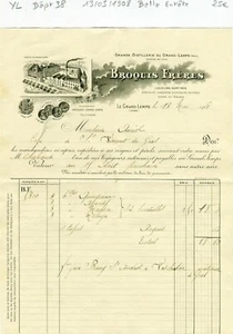 Dépt 38 - Le Grand Lemps - Belle Entête d'une Distillerie du 13/05/1908 - Picture 1 of 1