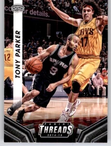 2014-15 Threads Tony Parker NBA PWE tarjeta base Spurs #185 - Imagen 1 de 2