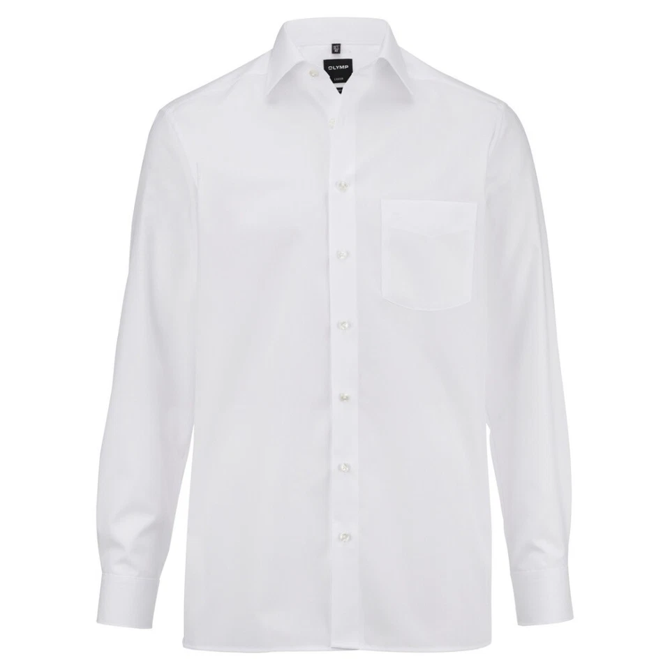Camicia Olymp Uomo Luxor Modern Fit Bianca Unicolore 030064 00 - Immagine 1 di 1