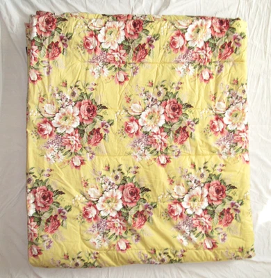 Edredón De Colección Ralph Lauren Sophie Brooke REY Amarillo Floral Retirado Reversible Foto 1 de 4