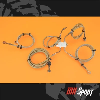 02-04 2004 Arctic Cat 400 OEM Juego de mangueras líneas de freno delanteras traseras izquierda derecha Foto 1 de 4