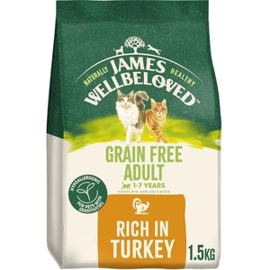 JAMES WELLBELOVED ADULT GRAIN FREE TURKEY COMPLETE DRY CAT FOOD 4KG FAST & FREE - Picture 1 of 1