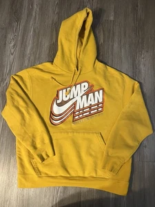 Nike Air Jordan Jumpman Giallo Pullover Felpa con Cappuccio Uomo Taglia XL - Foto 1 di 10