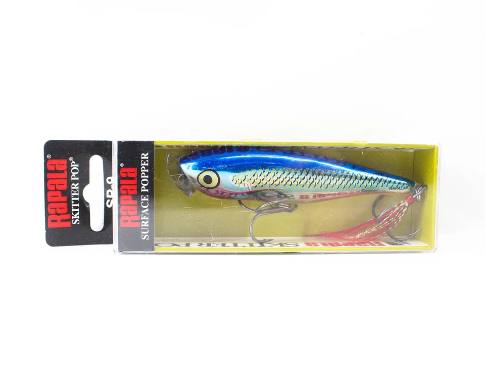 Rapala Skitter Pop Surface Popper 9cm Silver Blue SP09SB