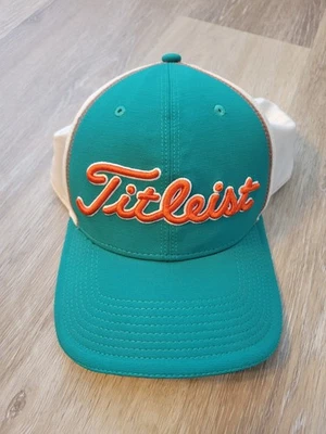 Gorra Titleist ajustada de golf S/M para hombre verde agua/blanco (colores Miami Dolphins) Foto 1 de 4
