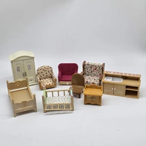 Sylvanian Family Families Época Bandai Muebles Fregadero Cama Floral - Imagen 1 de 11