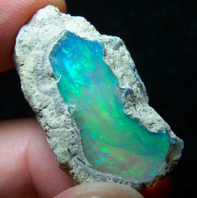 Ethiopian Opal Welo Rough * VIDEO 32.16 CTs AAA FIRE Cutting Grade USA DEALER - Image 1 of 4