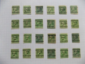 U S Coll'n of (24) used Diffn't cities PRECAN. DEFIN-7-22-J-1 C FRANKLIN- - Picture 1 of 2