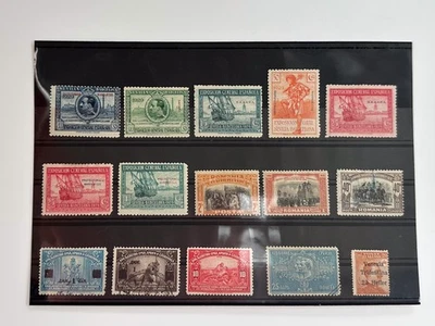 Postage Stamps Europe 1920-1950 Spain Romania Germany Set 17 pcs Cancelled MH - Image 1 of 4