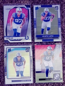 Lote de 4 Indianapolis Colts Prizm Optic Donruss 2024 Panini Laiatu Latu Rookie - Imagen 1 de 2
