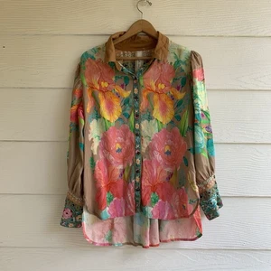 Aratta Silent Journey Floral Button Down Tunika Shirt Gr. M - Bild 1 von 11