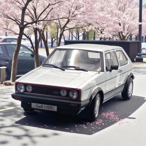 VW Golf 1 GTI Pirelli 1982 plata coche modelo 1:18 Welly - Imagen 1 de 4