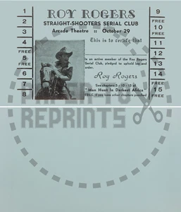 ROY ROGERS STRAIGHT SHOOTERS SERIE CLUB KARTE - VINTAGE NACHDRUCK - Bild 1 von 1