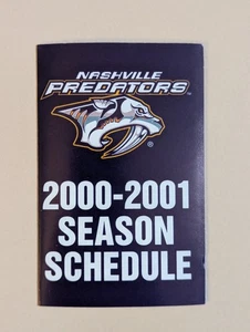 2000-01 Nashville Predators Hockey Pocket Schedule NHL Chevy Trucks 🏒🥅 - Picture 1 of 2