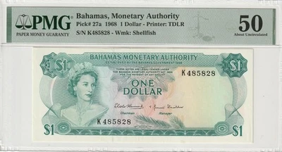 i-002214 Bahamas 1 Dollar 1968. PMG 50 - Image 1 of 2