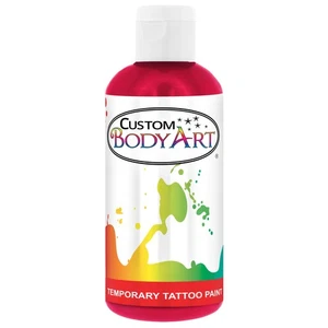 8 oz PINK Body Art TEMPORARY TATTOO AIRBRUSH PAINT Ink - Picture 1 of 4