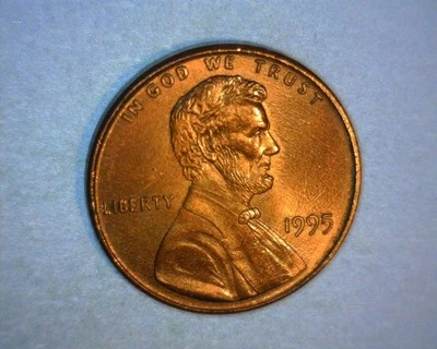 1995 LINCOLN  CENT🌟DOUBLED DIE OBVERSE🌟FS-101 (040)🌟US ERROR COIN - Image 1 of 4