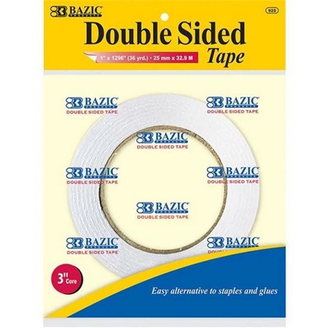 Bazic 925 1  X 36 Yard (1296 ) Double Sided Tape Case of 24 - Image 1 of 1