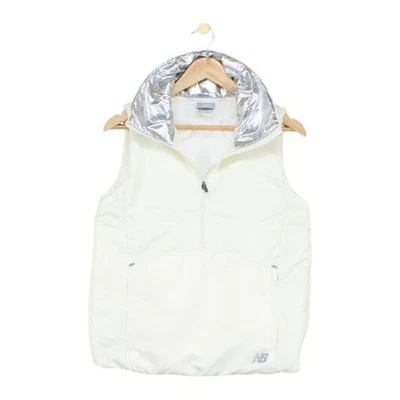 New Balance 1/4 Zip Vest Jacket Womens Size XS Cream Quilted Pullover Nb Heat - Image 1 of 4