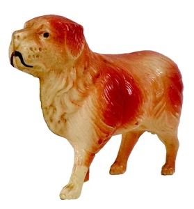 Golden Retriever Celluloid Toy Dog Tan Rust Christmas Putz Railroad Display #9 - Picture 1 of 8