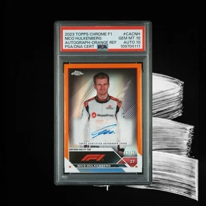 NICO HULKENBERG 2023 Topps Chrome F1 Auto Orange Refractor /25 PSA 10 Auto 10 - Picture 1 of 2