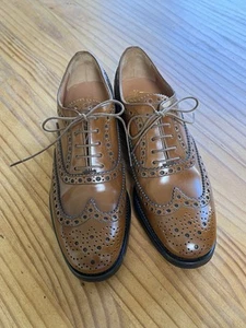 Church's Burwood W Brogue Oxford Shoes in Sandalwood Binder Finish Size 40 - Picture 1 of 5
