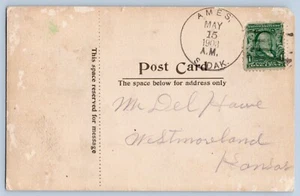 Ames South Dakota Hand Co 1910 4 Bar DPO 1884-1913 Miller Carnival Postcard - Picture 1 of 2