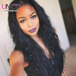 UNice Cambodian Human Hair Extensions 2 Bundles Natural Wave Virgin Hair Weaves - Picture 1 of 12