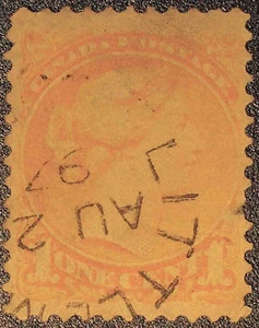 Canada - QV - 1868-90 - 1c arancione-giallo - SG56a - ULH - Foto 1 di 2
