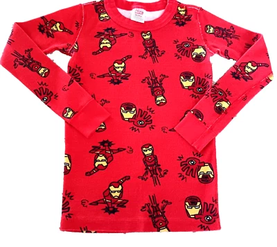 Hanna Andersson Novo sem etiquetas 6-7y Marvel Ironman, PJ top vermelho, 100% algodão orgânico - Imagem 1 de 3