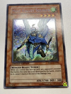 Yugioh Mist Valley Soldier Limited Edition Secret Rare HA01-EN006 MP - Image 1 of 4